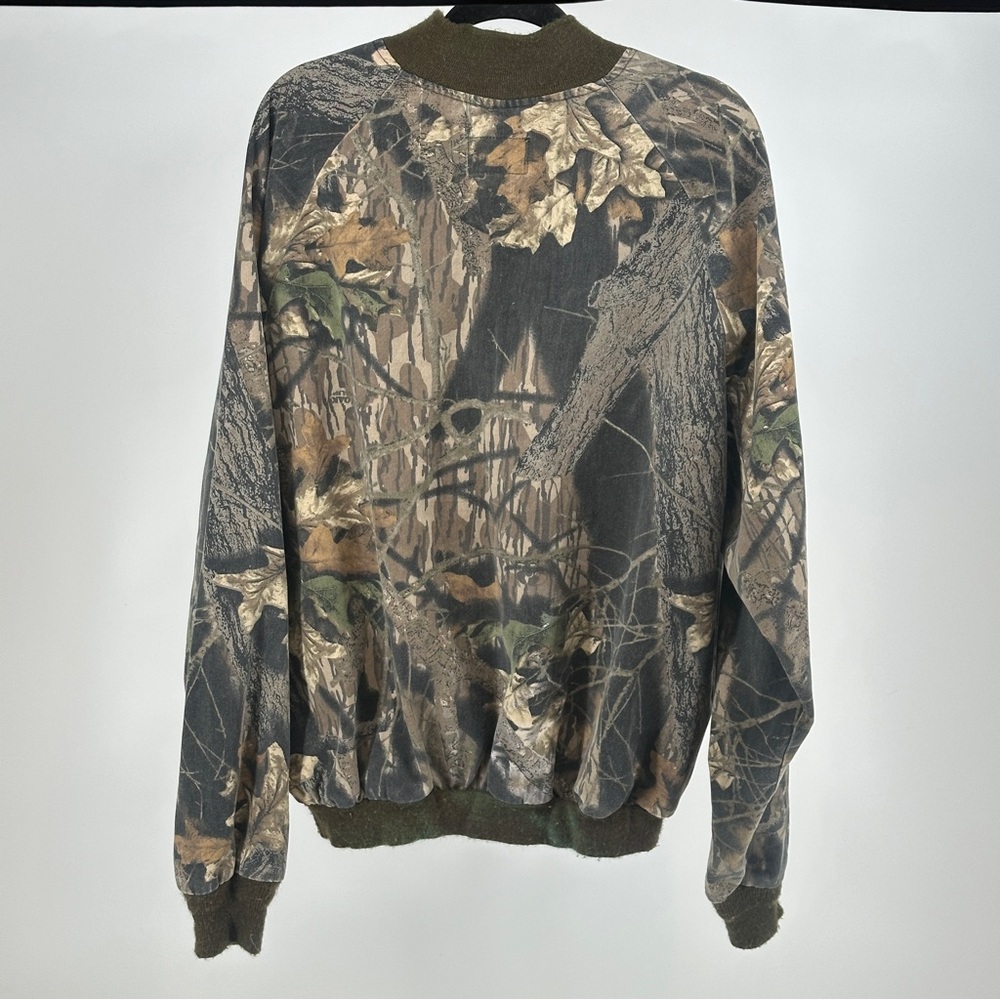 Men’s 3XL Mossy Oak Break Up Camouflage Bomber Jacket Vintage 80’s Camo - Picture 5 of 13